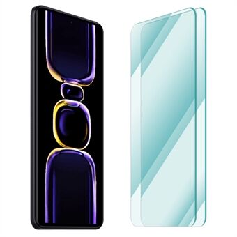 ENKAY HAT Prince 2 stks/pak Gehard Glas Screen Protector voor Xiaomi Redmi K60E 5G, Volledige Lijm 2.5D Arc Edge Anti-Vingerafdruk 0.26mm Clear Film
