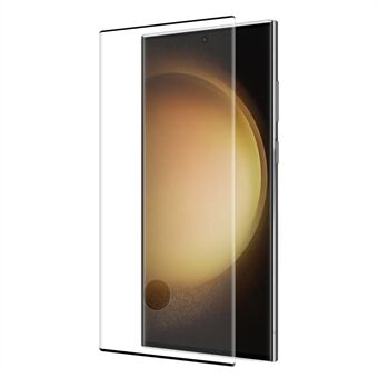 ENKAY HAT Prince Film van gehard glas voor Samsung Galaxy S23 Ultra, 3D gebogen zijlijm HD Clear Anti-fingerprint Full Screen Protector