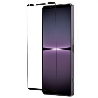 Screenprotector voor Sony Xperia 1 V, hoge transparantie volledige lijm zijdedruk gehard glasfolie