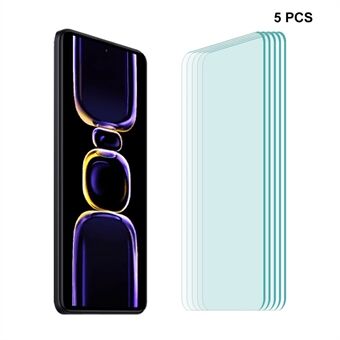 ENKAY HAT Prince 5Pcs 9H Film voor Xiaomi Redmi K60E 5G 0.26mm 2.5D Arc Hoge Aluminium-silicium Glas Screen Protector