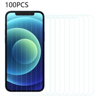 100 Stuks Voor iPhone 12 mini 5.4 inch Anti-explosie Film Ultra Clear Arc Edge Gehard Glas Screen Protector