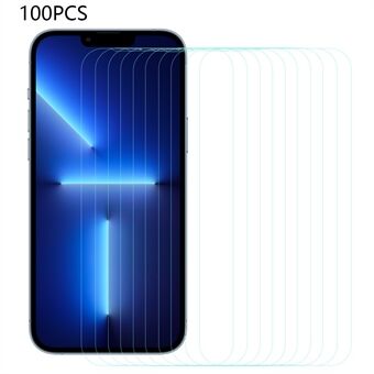 100 Stuks Voor Iphone 13 Pro Max 6.7 Inch Volledige Lijm Gehard Glas Anti-Explosie Film Ultra Clear arc Edge Screen Protector