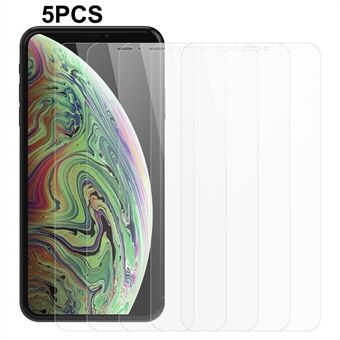 5 stks/pak voor iPhone XR 6.1 inch Screen Protector 2.5D 0.3mm Vingerafdrukbestendig Gehard Glas Film
