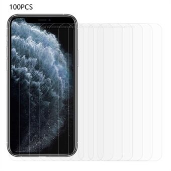 100 Stuks Voor iPhone 11 Pro 5.8 inch Anti-explosie Screen Film Ultra Clear Arc Edge Gehard Glas Screen Protector