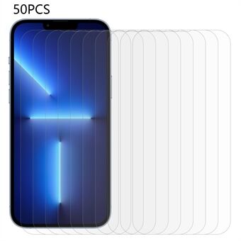 50 Stuks Voor Iphone 13 Pro 6.1 Inch / 13 6.1 Inch / 14 Arc Edge Helder Gehard Glas screen Protector Hd Anti- Scratch Screen Film