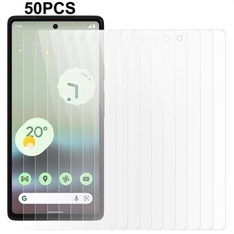 50 stks/set Voor Google Pixel 6a Telefoon Screen Protector 2.5D 0.3mm Gehard Glas Anti- Scratch Ultra Clear film