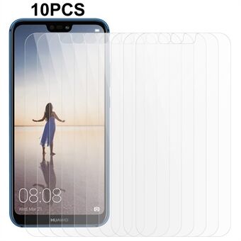 10 Stks/set Voor Huawei P20 Lite (2018) telefoon Screen Protector 0.3mm 2.5D Anti- Scratch Gehard Glas Film