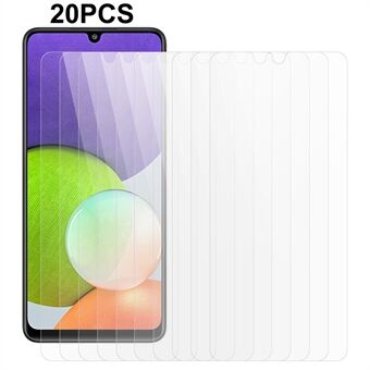 20 Stks/set Voor Samsung Galaxy A22 4G (EU Versie) 0.3mm 2.5D Screen Protector Gehard Glas Beschermende Film
