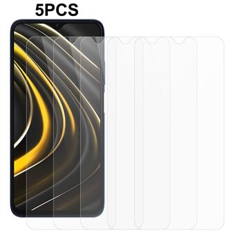 5 stks/set Screen Protector voor Xiaomi Poco M3 / Redmi 9T / 9 Power / Note 9 4G (Qualcomm Snapdragon 662) 2.5D 0.3mm Gehard Glas Film