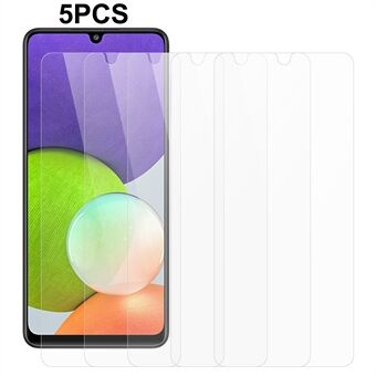 5 stks / set voor Samsung Galaxy A22 4G (EU-versie) Telefoon Screen Protector Anti-explosie 2.5D 0.3mm Gehard Glas Film