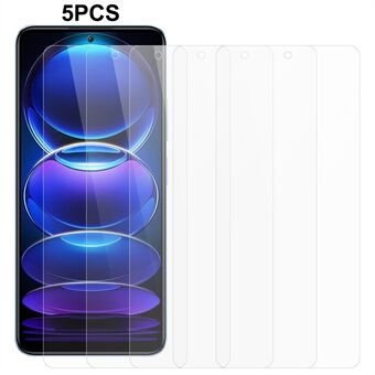 5 stks/pak Screen Protector voor Xiaomi Redmi Note 12 5G (China) / (India) / (Global) / Poco X5 5G, Ultra Clear 0.3mm 2.5D Gehard Glas Screen Film