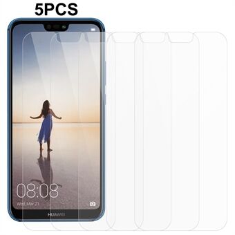 5 stks/pak 0.3mm Ultra Clear Screen Protector voor Huawei P20 Lite (2018), 2.5D Gehard Glas Telefoon Screen Film