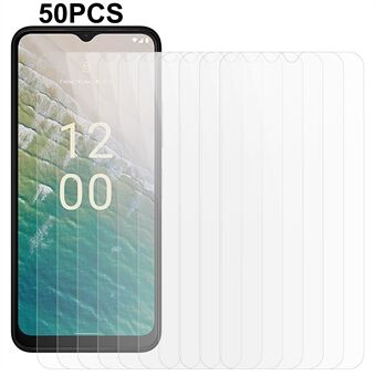 50PCS Voor Nokia C32 2.5D Gehard Glas Smartphone Screen Protector 0.3mm Anti- Scratch Screen Film