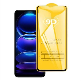 Screenprotector voor Xiaomi Redmi Note 12 5G (China) / (India) / (Global) / Poco X5 5G, Full Cover Silk Printing Side Glue 9D Tempered Glass Film