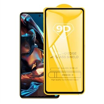 Zijdedruk Screen Protector voor Xiaomi Poco X5 Pro 5G / Redmi Note 12 Pro 5G / Note 12 Pro Speed 5G , Full Cover Side Glue Clear 9D Tempered Glass Film