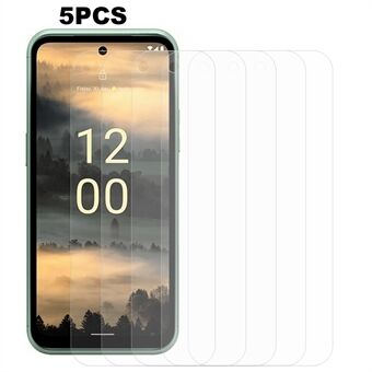 5PCS Voor Nokia XR21 Gehard Glas Screen Film 0.3mm 2.5D Arc Edge HD Screen Telefoon Protector