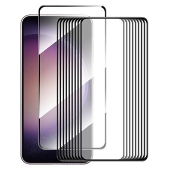 ENKAY HAT Prince 10Pcs Voor Samsung Galaxy S23 FE Zijdedruk Screen Protector 0.26mm 9H Hoge Aluminium-silicium Glas Volledige Cover 2.5D Film
