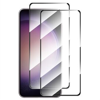 ENKAY HOED Prince 2 Stuks Voor Samsung Galaxy S23 FE Volledige Cover Screen Protector Zijde Afdrukken 9 H 2.5D Hoge aluminium-silicium Glas 0.26mm Film