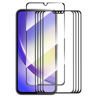 ENKAY HOED Prince 5Pcs Hoge Aluminium-silicium Glas Film voor Samsung Galaxy A25 5G Zijde Afdrukken 9H 2.5D Screen Protector