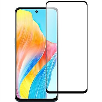 Voor Oppo A98 5G Black Edge Phone Screen Protector AGC Glass HD Clear Screen Covering Film (volledige lijm)
