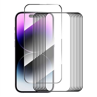 ENKAY HAT Prince 10 stks 9 H Film voor iPhone 15 Pro Max, 0.26mm 2.5D Hoge Aluminium-silicium Glas Screen Protector