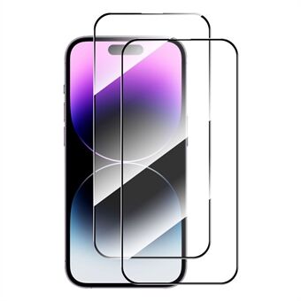 ENKAY HOED Prince 2 Stuks HD Film voor iPhone 15 Pro Max, 2.5D 0.26mm Hoge Aluminium-silicium Glas Zijde Afdrukken Screen Protector