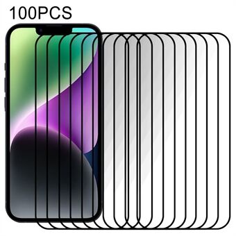100 stks HD Clarity Screen Protector voor iPhone 15, onbreekbaar gehard glas volledige dekking film