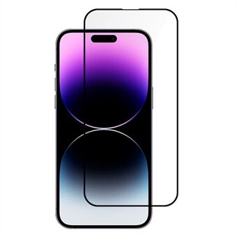 Ultraheldere gehard glazen schermbeschermer voor iPhone 15 Pro Full Cover Screen Film met zijdedruk zwarte Edge