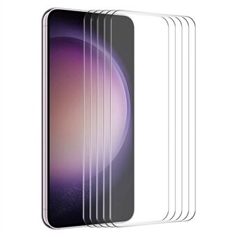 ENKAY HOED Prince 5Pcs voor Samsung Galaxy S23 FE 0.26mm 9H Hoge Aluminium-silicium Glas Film 2.5D Telefoon Screen Protector