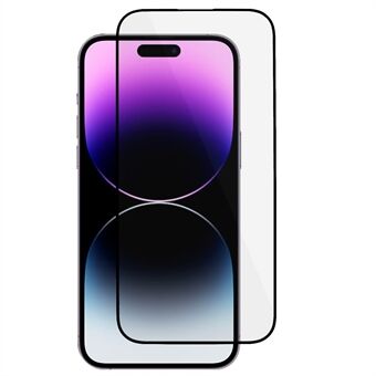 Voor iPhone 15 Pro Max Gegalvaniseerde zijdedruk Volledige dekking Screenprotector Volledig gelijmde film van gehard glas