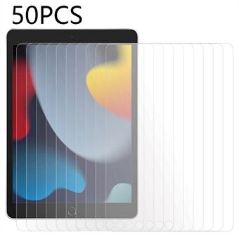 50PCS Voor iPad 10.2 (2019) / (2020) / (2021) Gehard Glas Film Clear Anti-Bubble Volledige Dekking Screen Protector