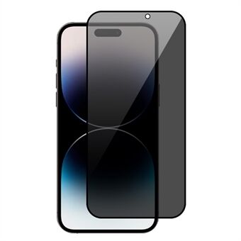 RURIHAI Voor iPhone 15 Pro Anti- Spy Zijde Afdrukken Zwarte Edge Screen Protector Volledige Cover Hoge Aluminium-silicium Glas Film