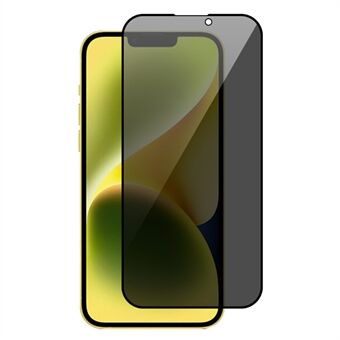 RURIHAI Voor iPhone 15 Volledige Cover Hoge Aluminium-silicium Glas Film Zijde Afdrukken Zwarte Edge Anti- Spy Screen Protector