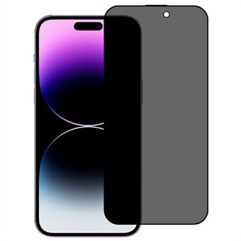 Voor iPhone 15 Volledige lijm 180 graden anti- Spy gehard glas Zijdedruk Volledige schermbeschermfolie