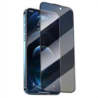 X-LEVEL Voor iPhone 15 Pro Anti Spy Zijde Afdrukken Volledige schermbeschermer 2.5D Volledige lijm Gehard glasfilm