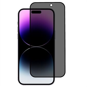 Voor iPhone 15 Pro Volledige cover Matte schermbeschermer 180 graden Anti- Spy Gehard glasfilm met anti-stofnet