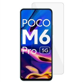 AMORUS Voor Xiaomi Poco M6 Pro 5G 2.5D Arc Edge Screen Protector Hoge Aluminium-silicium Glas Anti- Scratch HD Film