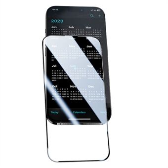 BENKS 0,3 mm Dunne Schermbeschermer voor iPhone 15 Plus Anti-spionage Hoogwaardige Aluminium-siliconen Glazen Schermafdekking.