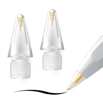 2 stuks / set 5.0 vervangende tips voor Apple Pencil 1e generatie / 2e generatie transparante potloodtips Pentips voor iPad-potlood