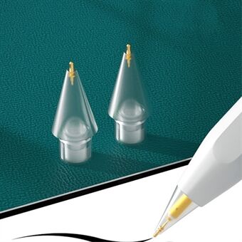 2 stuks / set 6.0 transparante potloodpunten Potloden voor Apple Pencil 1e generatie / 2e generatie vervangende tips voor iPad-potlood