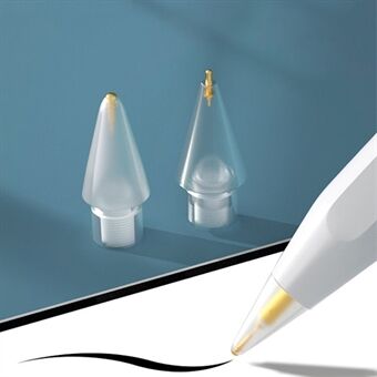 2 in 1 6.0 Messing Naald + 7.0 Messing Korte Naald Pen Tips Set voor Apple Pencil 1e Gen / 2e Gen Vervangende Tips voor Tekenen / Schrijven