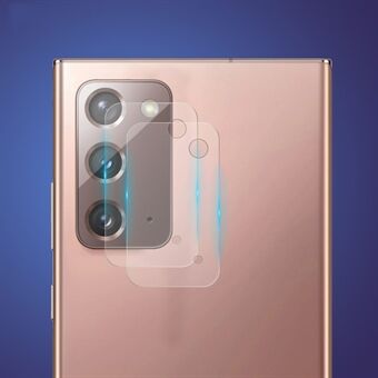 2 stks ENKAY HOED Prince voor Samsung Galaxy Note 20/20 5G [0.2 mm 9 H 2.15D gebogen randen] Camera lens film van gehard glas