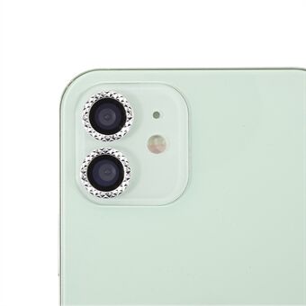 Voor iPhone 11 / iPhone 12 / iPhone 12 Mini Ultra Clear Strass Decor Glas Cameralensbeschermer (2 stuks / set)