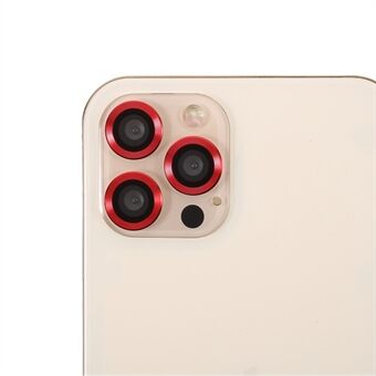 Monochroom ontwerp Ultraheldere metalen bumper Glas Cameralens Screenprotector (3 stuks / set) voor iPhone 11 Pro/11 Pro Max/12 Pro