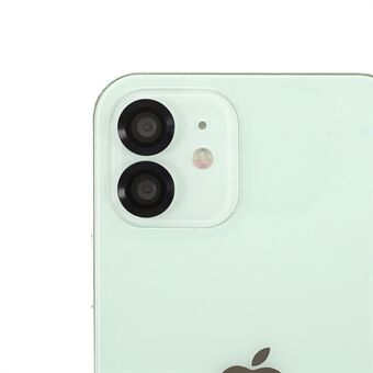 Monochrome metalen bumper Ultra helder glas Cameralens beschermende film (2 stuks / set) voor iPhone 11/12/12 mini