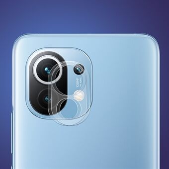 2 stks/set HOED Prince Ultra Clear 0.2mm 9H 2.15D Arc Edge Volledige Cover Gehard Glas Camera Lens Beschermfolie voor Xiaomi Mi 11