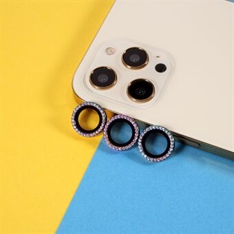 3 stuks Glitter Crystal Lens Protector Frame Cover Ring [Kleur Willekeurig] voor iPhone 12 Pro Max