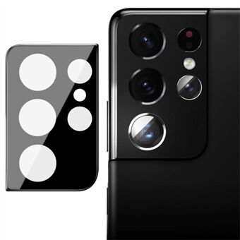 IMAK volledige dekking bekrast gehard glas cameralens filmbeschermer (zwarte versie) voor Samsung Galaxy S21 Ultra 5G