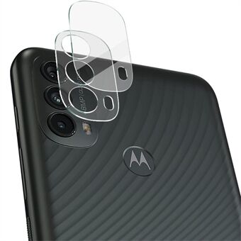 IMAK Anti-Scrach HD Gehard Glas Camera Lens Protector + Acryl Lensdop voor Motorola Moto E30/E40