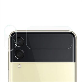 2 stks/set Gehard Glas Camera Lens Film Hoge Transparantie Volledige Dekking 2-in-1 Achteruitrijcamera Protector voor Samsung Galaxy Z Flip3 5G